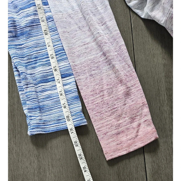 T For Talbots Lot Of 2 Long/3/4 Sleeve T Shirt  Ombre Blue Stripe Medium - Picture 6 of 10